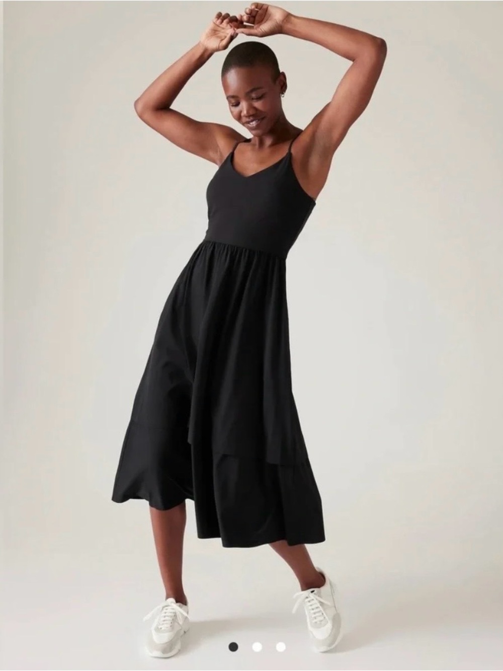 Athleta Black Elation V-Neck Hybrid Dress with Pockets - Size S - NWOT